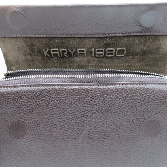 Women Handheld Wristlet Clutch Brown Leather Karya Small Strap Wallet Handbag - Picture 15 of 16